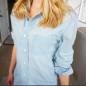 J. Crew Slim fit small oversized button down denim